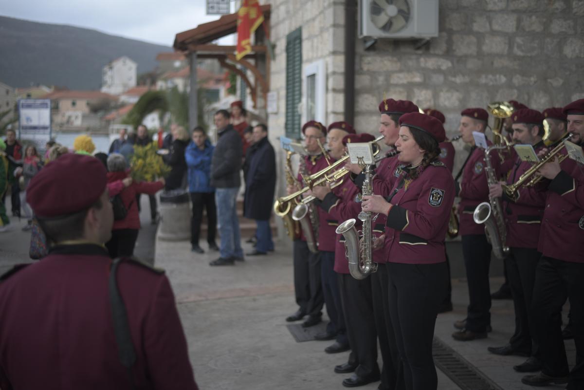 Fešta od mimoze, ribe i vina Djneovici, mjesna muzika Djenovici